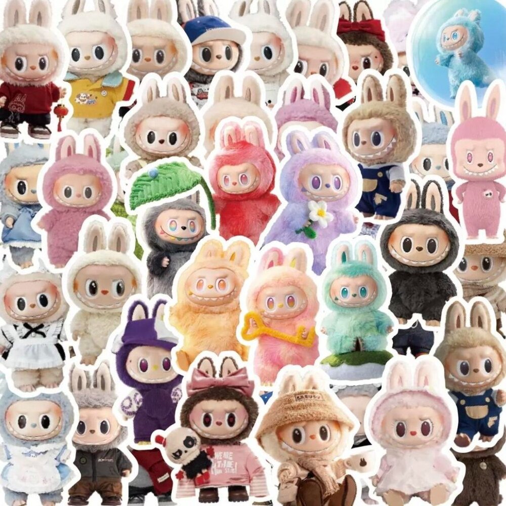 50 piece Labubu stickers